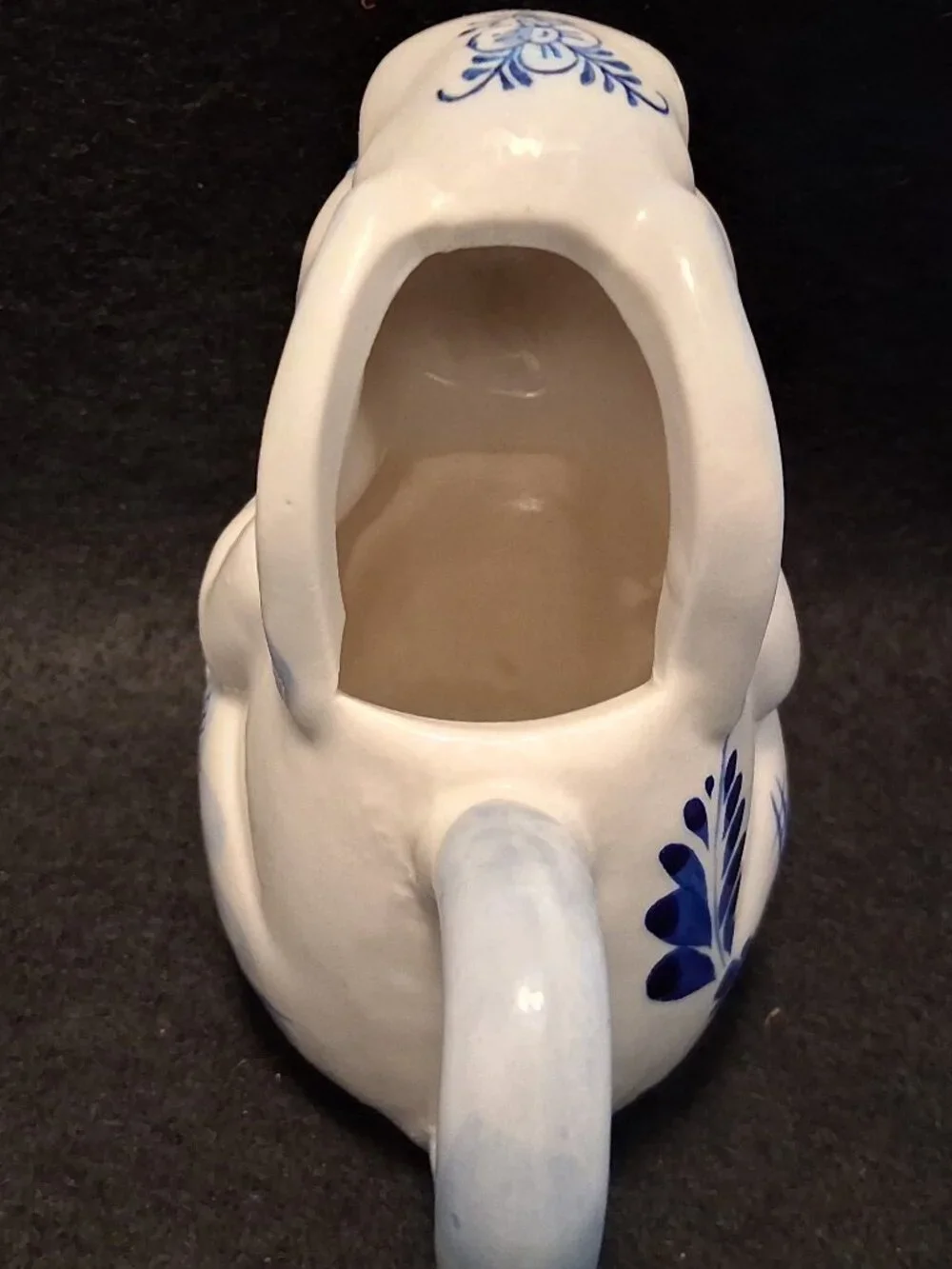 Vintage Delft Blue & White Bunny Rabbit Creamer Figurine w/Dutch Windmill Image - Picture 7 of 10